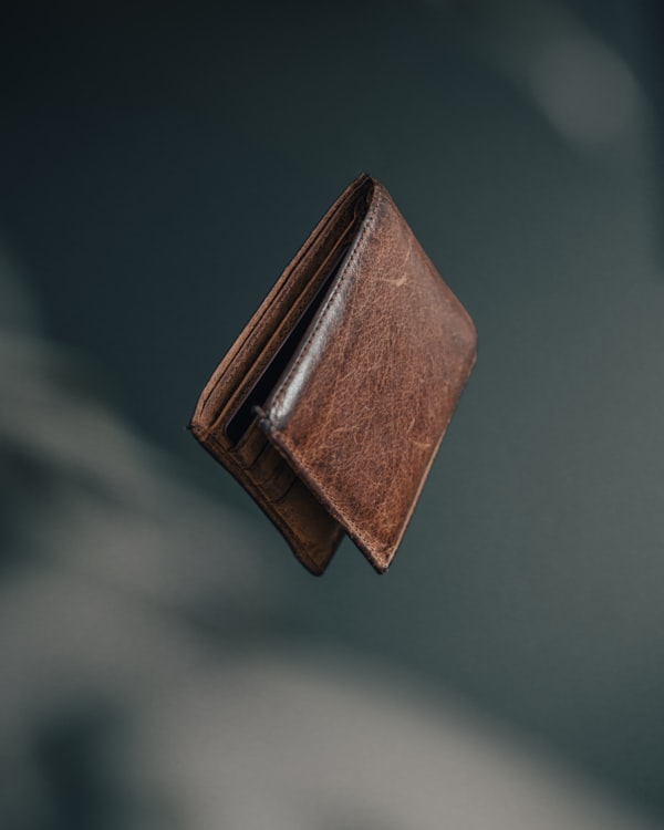 Portefeuille compact cuir grainé